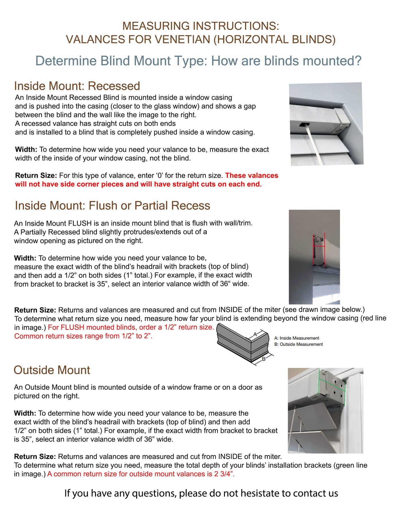 insert-a-blind valence measuring instructions