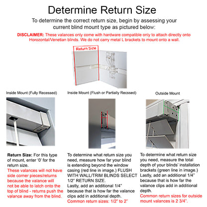Insert-a-Blind valence return measuring instructions