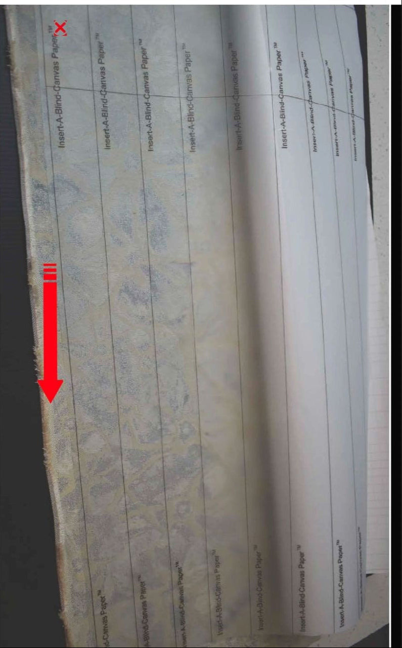 A short instructional on how to apply canvas paper for Insert-a-Blind