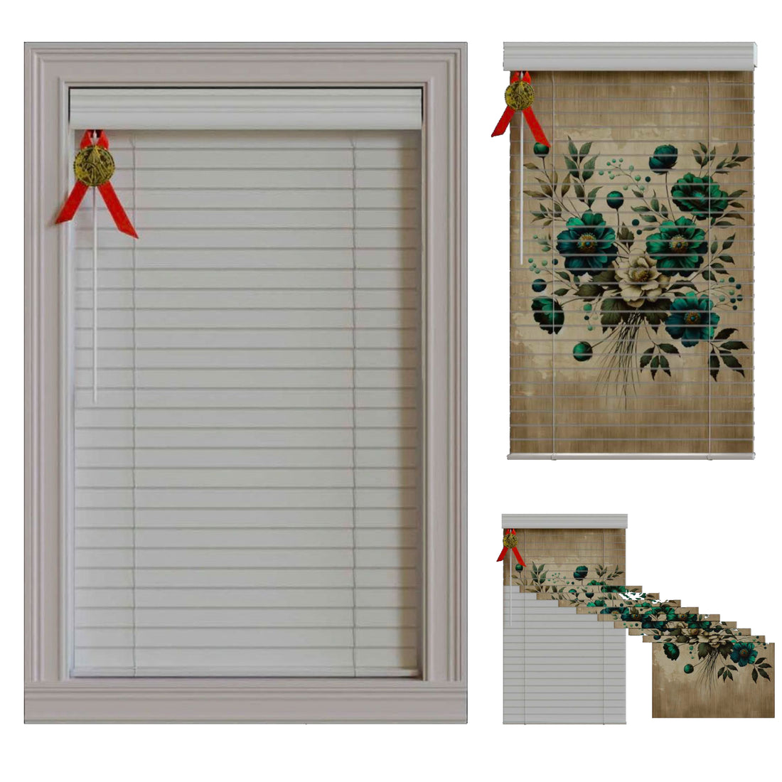Insert-a-Blind Customizable Blinds with example of fabric inserts