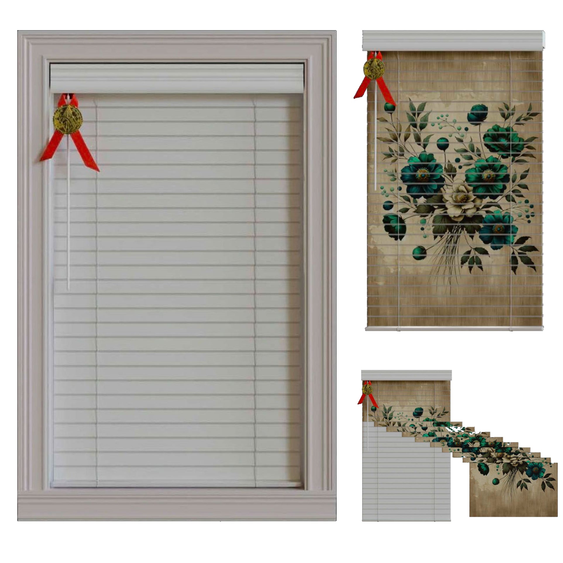 Insert-a-Blind Customizable Blinds with example of fabric inserts