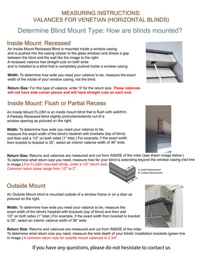insert-a-blind valence measuring instructions