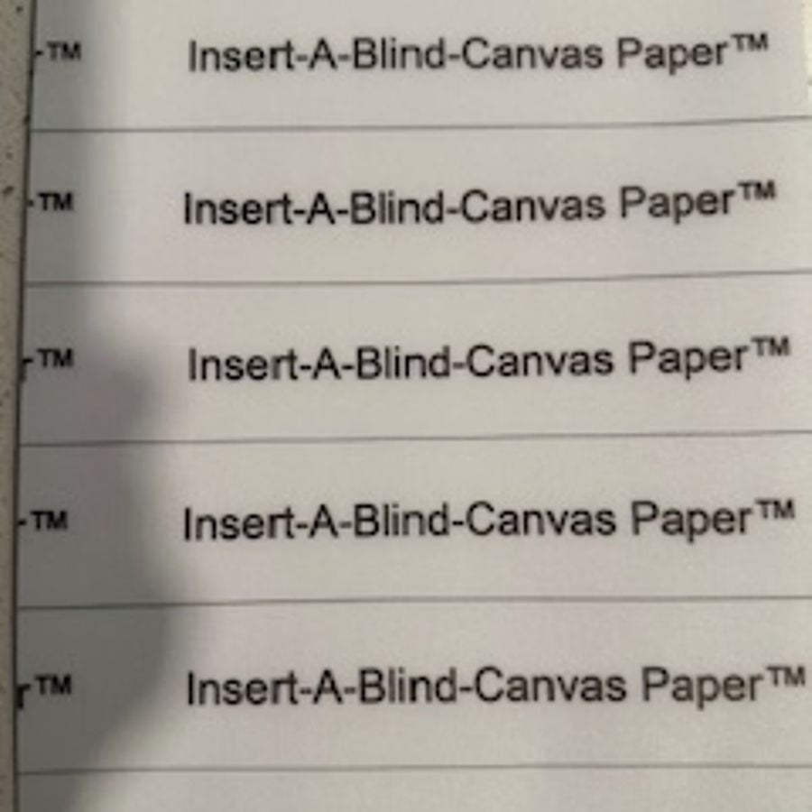 Insert-A-Blind Canvas Paper